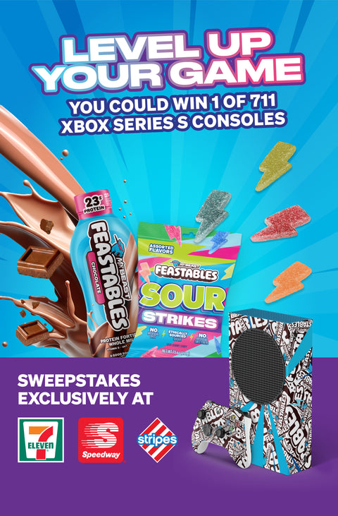 LEVEL UP YOUR GAME! You could win 1 of 711 Xbox Series S consoles! Sweepstakes exclusively at 7-Eleven, Speedway and Stripes.