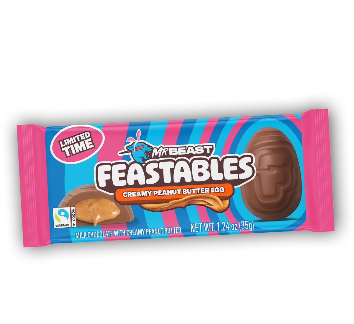 MrBeast Feastables Easter Creamy Peanut Butter Egg - 1ct - USCP3207