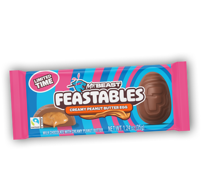 MrBeast Feastables Easter Creamy Peanut Butter Egg - 1ct - USCP3207