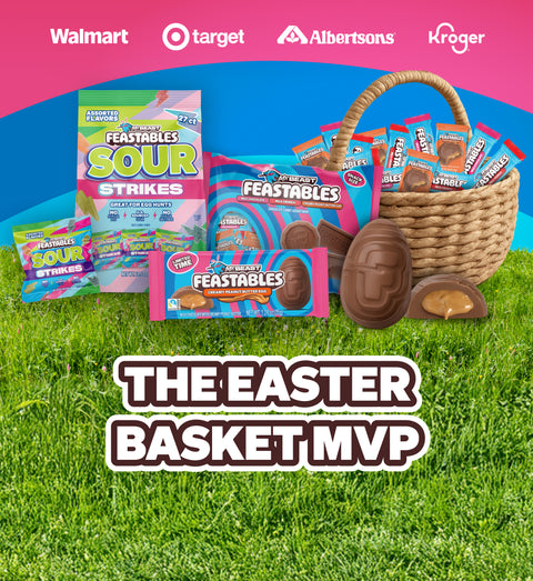 THE EASTER BASKET MVP! Find Feastables Easter products at Walmart, Target, Albertsons & Kroger stores.