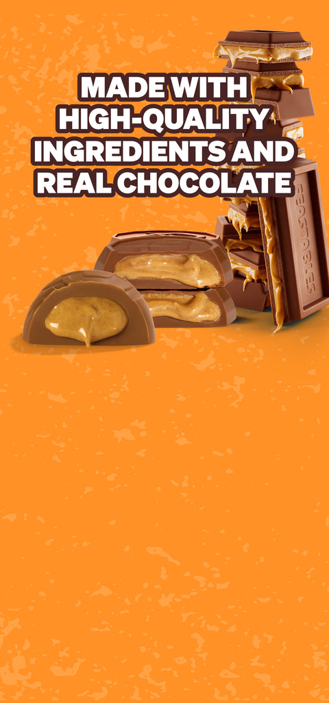 MADE WITH HIGH-QUALITY INGREDIENTS AND REAL CHOCOLATE